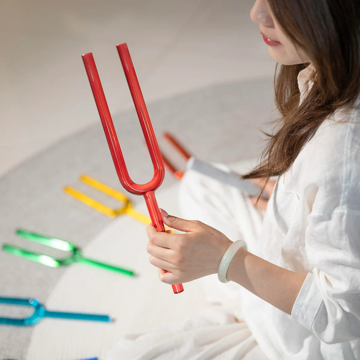 528 Hz Crystal Large Giant Tuning Fork - D Note