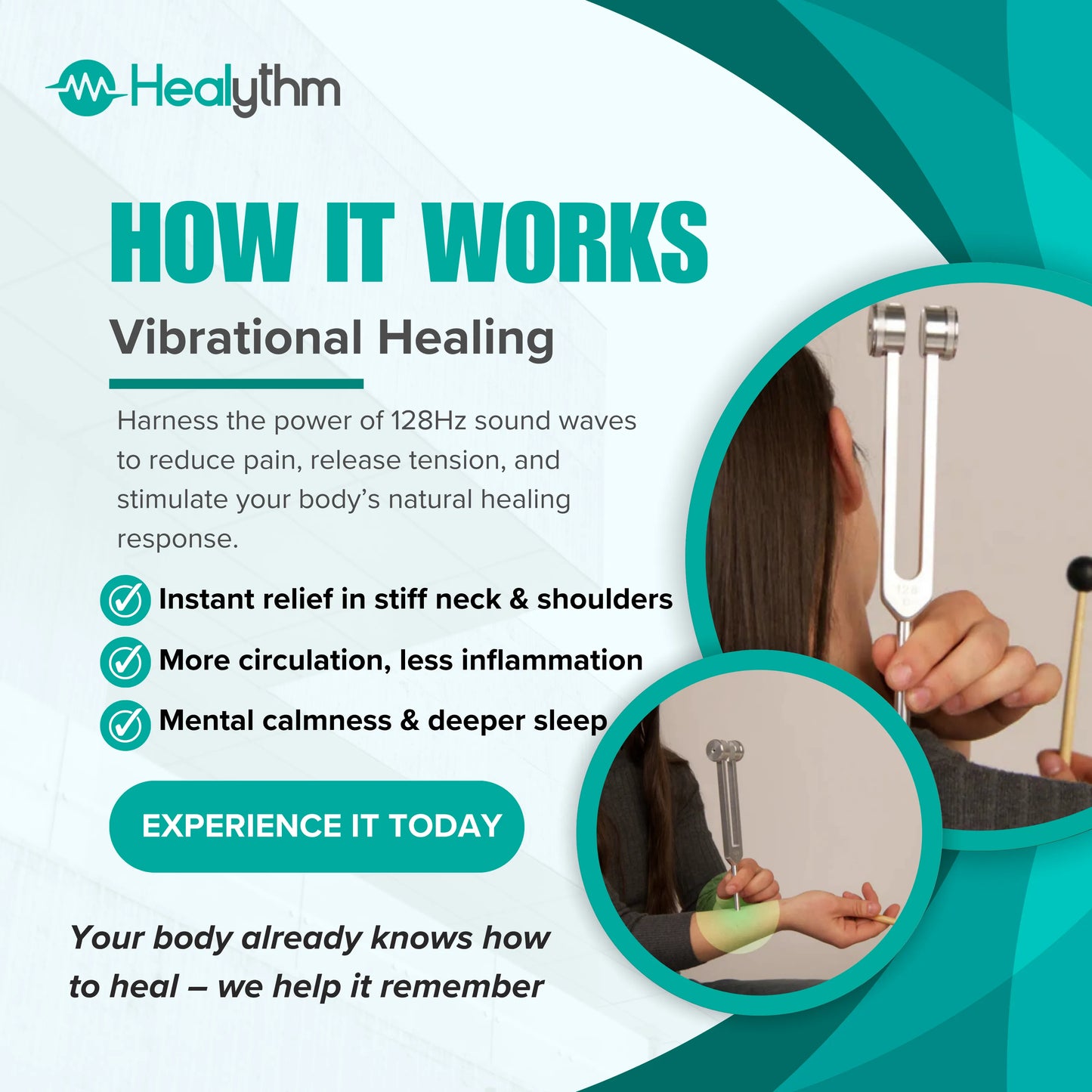 Healythm™ Fork – 128Hz Therapy